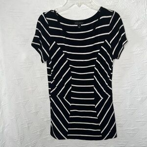 Willi Smith Black and White stripe shirt